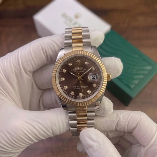 RLX Date-Just Luxury Watch - Brown Dial image 1