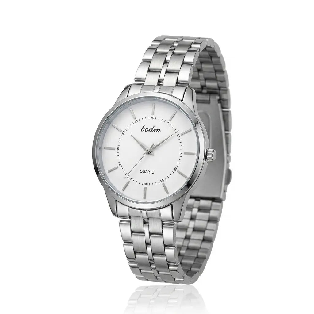 Silver Quartz Wrist Watch – White Dial image 0