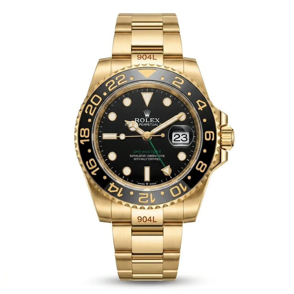 Rolex GMT-Master II Gold & Black Dial Luxury Watch image 0