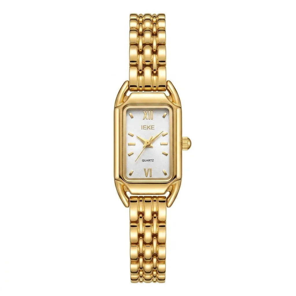IEKE Vintage Rectangular Gold Watch for Women image 0