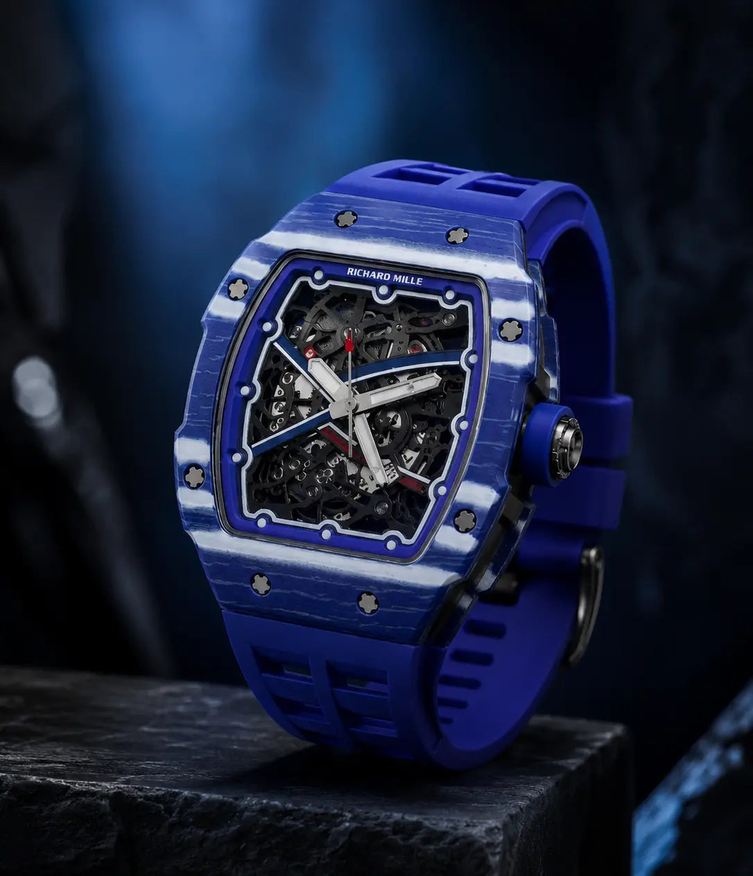 Richard Mille Skeleton Men's Luxury Watch - Blue image