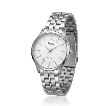 Silver Quartz Wrist Watch – White Dial image 0
