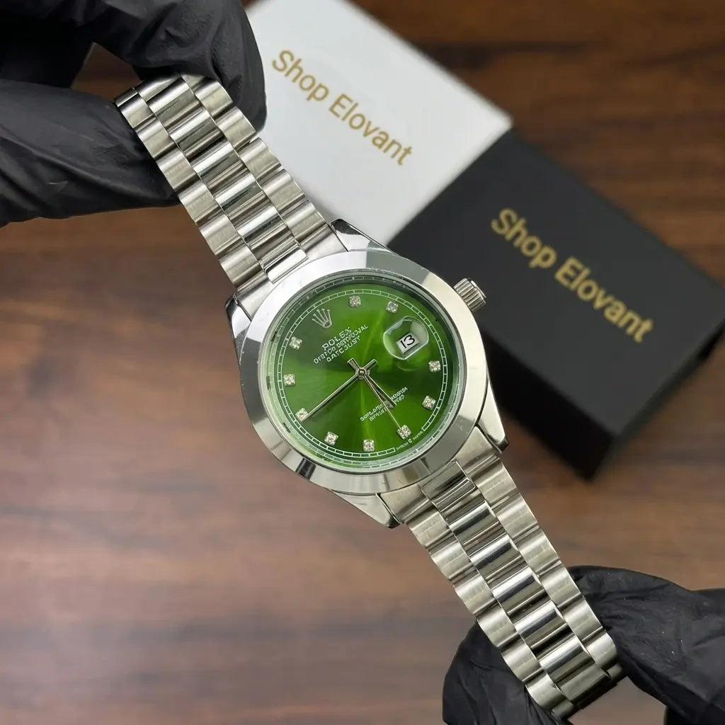 Rlx Men's Watch - Silver with Green Dial image 1