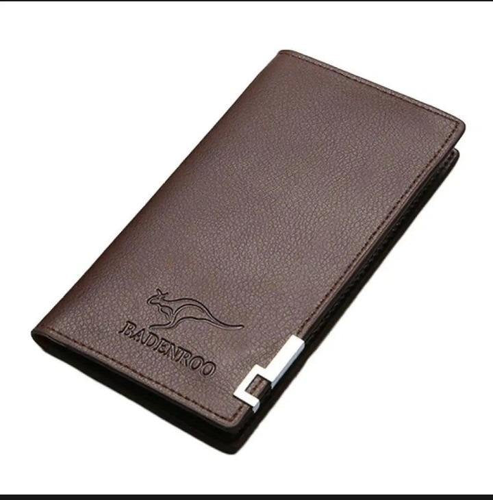 Men's Leather Bi-Fold Wallet Brown Premium Quality image 1
