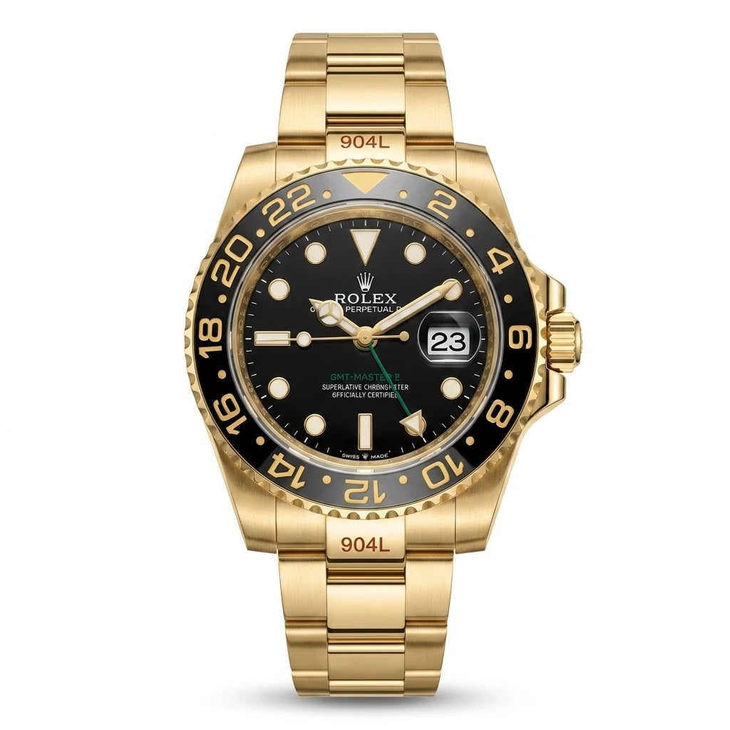Rolex GMT-Master II Gold & Black Dial Luxury Watch image 0