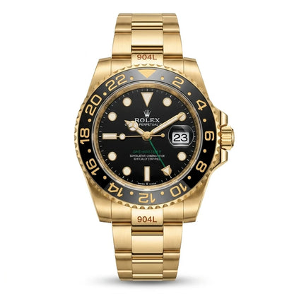 Rolex GMT-Master II Gold & Black Dial Luxury Watch image 0