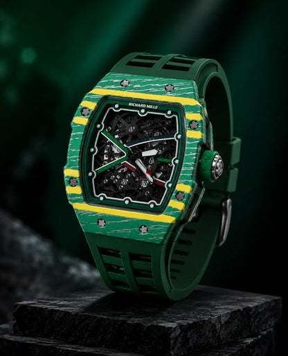 Richard Mille Skeleton Men's Luxury Watch - Green image