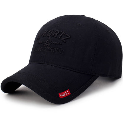 Men's Black Embroidered Baseball Cap with Brand Patch