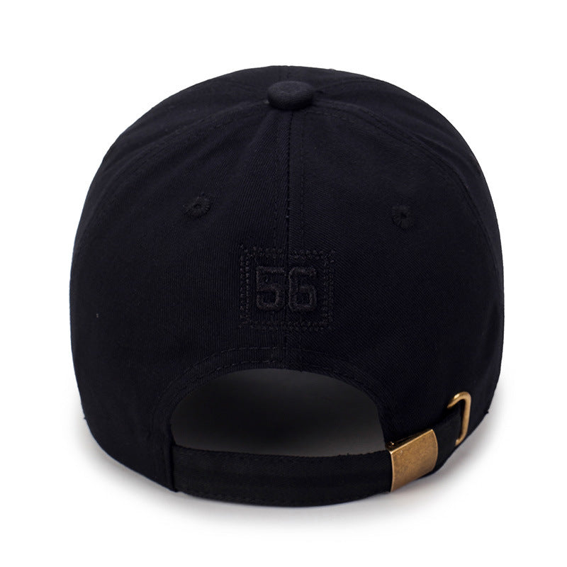 Men's Black Embroidered Baseball Cap with Brand Patch