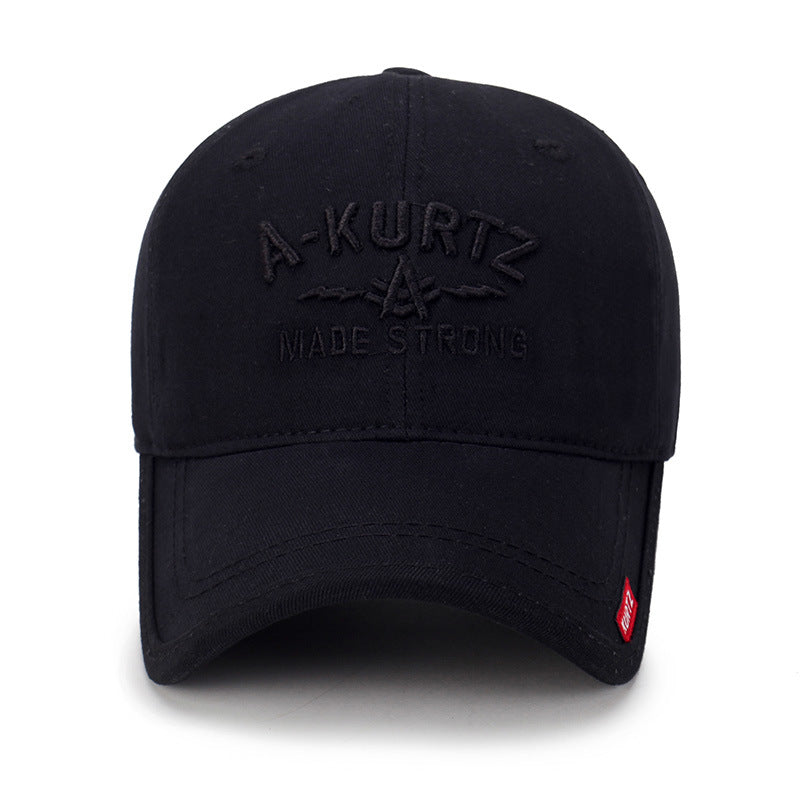 Men's Black Embroidered Baseball Cap with Brand Patch