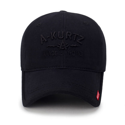 Men's Black Embroidered Baseball Cap with Brand Patch