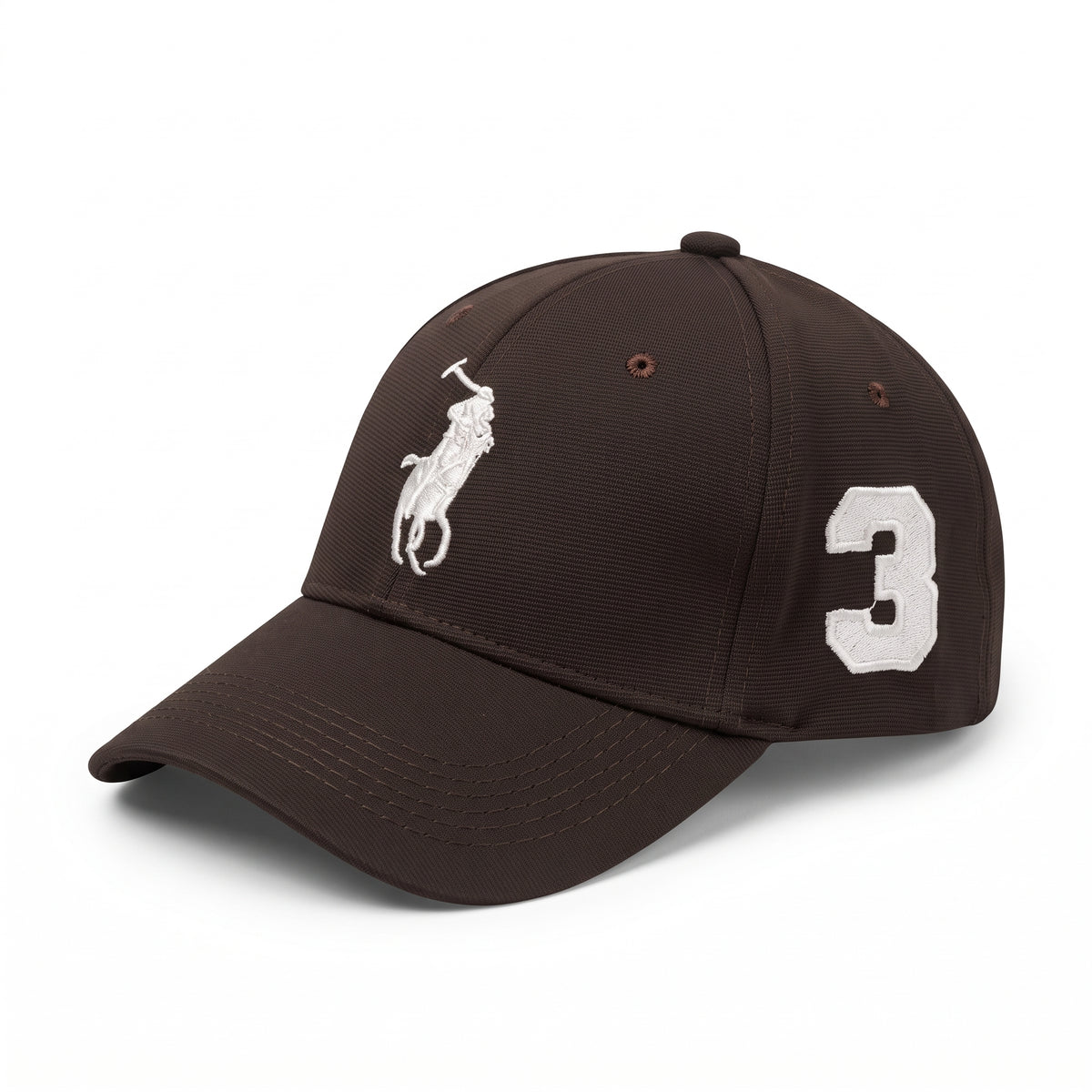 Polo Dark Brown Cap - Logo 3