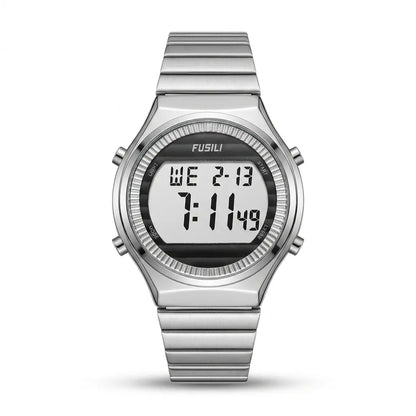 Fusili Silver & Black Men'Digital Watch