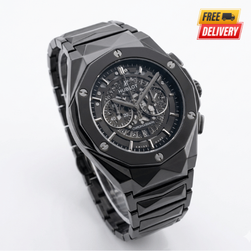 Hublot Diamond-Cut Skeleton Luxury Edition in Black image 0