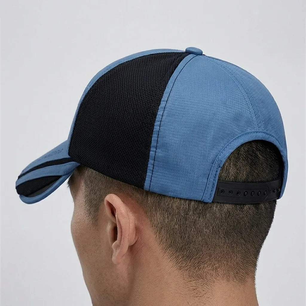 Men Telescopic Sun Hat Blue Adjustable