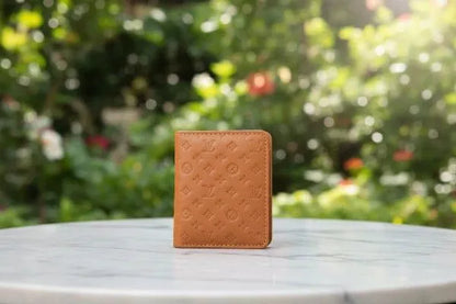 Men's Leather Wallet with LV Pattern Brown image 1