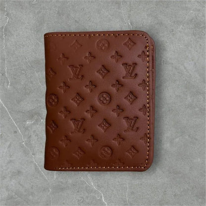 Men's Leather Wallet with LV Pattern Brown image 3