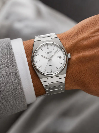 Limited Edition Tissot PRX Stainless Steel Men's Watch - White image
