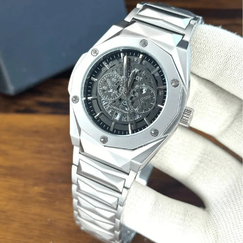 Hublot Diamond cut Stainless Steel Men's watch - Black image
